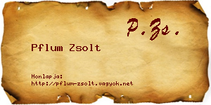 Pflum Zsolt névjegykártya